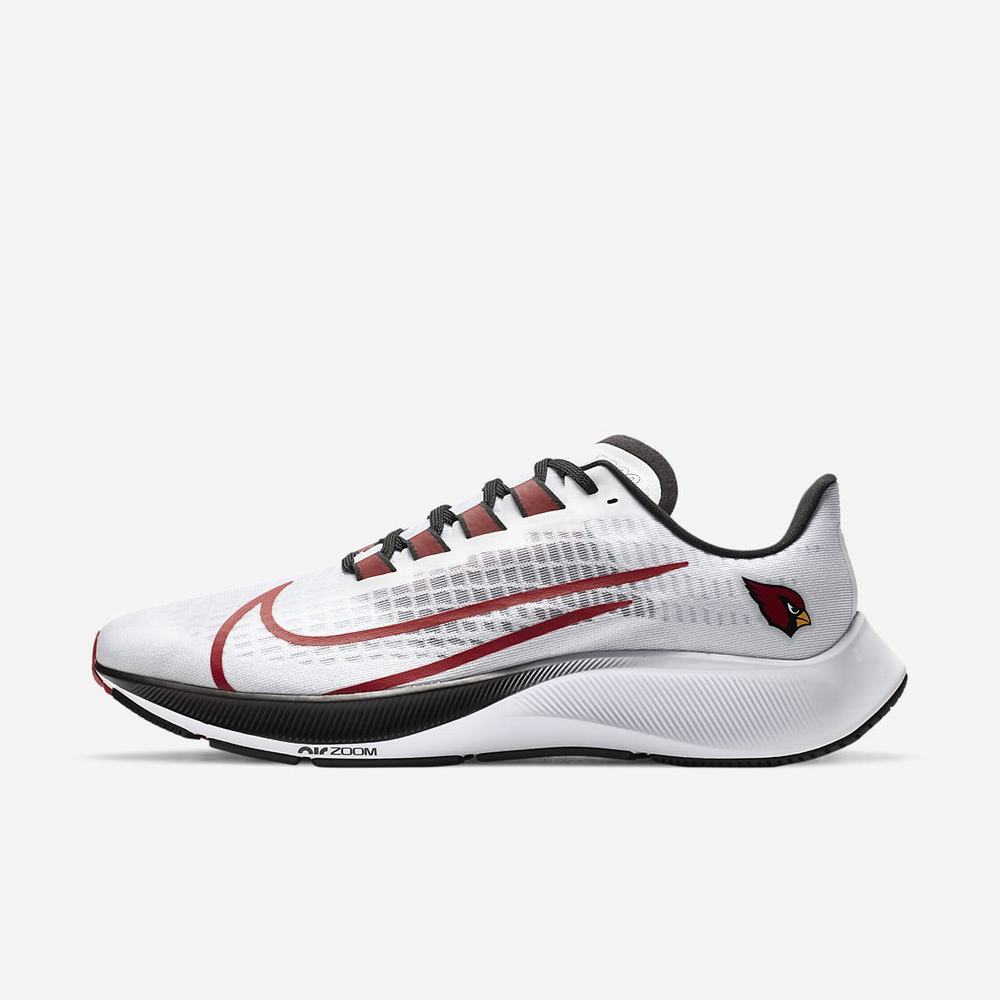 Chaussure De Running Nike Air Zoom Pegasus 37 (Arizona Cardinals) Blanche 1534-980 White/Pure Platinum/Black/Tough Red Homme | BWL-56808528